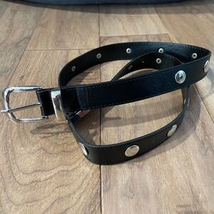 New Faux Leather Belt with Silver Studs